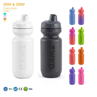 Customized Colorful OEM ODM BPA-Free Leak-proof Squeeze 600ml Plastic Cycling Sports Water Bottle Camping Car Gym Travel Logo