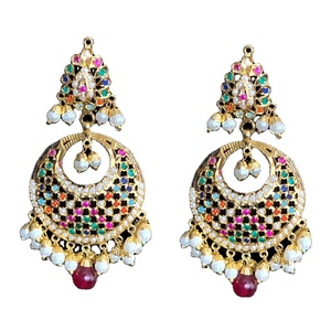 Boucles d'oreilles à la mode plaquées or faites à la main pour femmes-Grossistes de bijoux de mode tendance et chic - Product Image 1