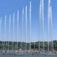 Fuente musical grande para exteriores, fuente de agua con espectáculo de luces programable para plaza de la ciudad