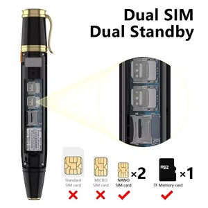 Teléfono con Bolígrafo BM111, Doble SIM, Grabadora de Llamadas, Teléfono Móvil 3 en 1 con Pantalla OLED, Compatible con Alemán - Product Image 4
