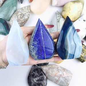 Piedra Curativa Natural en Oferta, Cristal Pulido de Materiales Mixtos, Adorno de Rubí para Decoración - Product Image 5