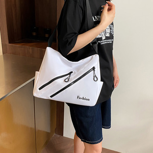 Crossbody Bag Horizontal Square Double Zipper Large Capacity Durable Nylon Women's Messenger Bag Everyday Outfits - Product Image 2