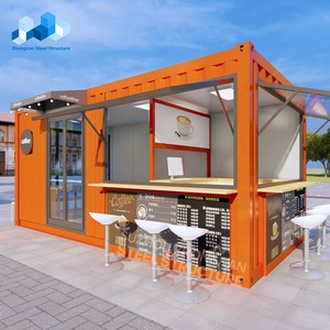 ร้านค้าคอนเทนเนอร์เคลื่อนที่แบบถอดประกอบได้ขนาด 20 ฟุต 40 ฟุต ยี่ห้อ Zhongnan สำหรับร้านอาหาร ครัวสำเร็จรูป ซูเปอร์มาร์เก็ต คาเฟ่ ร้านกาแฟ - Product Image 1