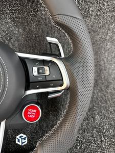 Volant en cuir semi-perforé personnalisé pour VW Volkswagen Golf R 5 6 7 8 Mk6 Mk7 MK8 8R R Gti Jetta Tiguan Passat CC B7 B8 - Product Image 3