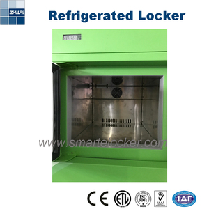 Thương Mại Điện Tử Tủ Lạnh Hiển Thị Tủ Đông Mát Locker Pick-Up Đá Cẩm Thạch Trắng LED Ánh Sáng Thủy Tinh Phong Cách Điện - Product Image 2