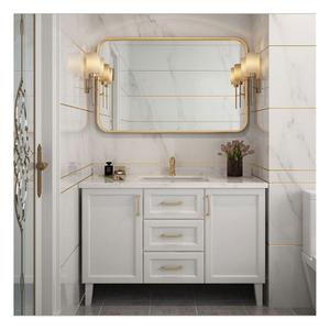 <span class=keywords><strong>Espejo</strong></span> de tocador Led con estante para <span class=keywords><strong>baño</strong></span>, conjunto de armario, lavabo de madera sólida, tocador de <span class=keywords><strong>baño</strong></span> usado - Product Image 1