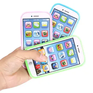 هاتف محمول لعبة بلاستيكية للأطفال للتعليم المبكر متعدد الوظائف بشاشة لمس وأصوات وأضواء هاتف محمول لعبة هدية للأطفال