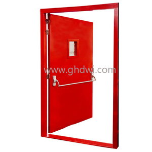3 hours double opening steel fire rated door commercial door entry door for school hospital mall with good quitly made in China - Product Image 2