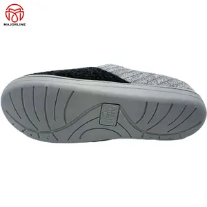 OEM Customized Lady Winter Warm TPR Outsole Memory Foam Knit Room House Winter Men's Cashmere House Bedroom Slippers Indoor