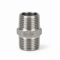 Raccord hexagonal égal en acier inoxydable 304 usiné CNC BSPP BSPT 1/2 à 4 pouces DN15-DN100 haute pression 3000 CL pour tuyauterie lisse