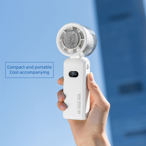 Mới ngoài trời tốc độ cao USB powered di động có thể gập lại và treo cổ thiết kế động cơ không chổi than Băng nén làm mát Quạt cầm tay - Product Image 6
