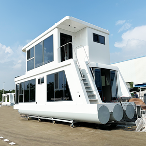 Casa Flotante de Lujo de Aluminio con Motor Fuera de Borda Yate para Deportes Acuáticos y Pesca en Río - Product Image 1