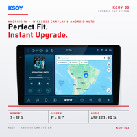 KSOY-03 Car DVD Player Head Unit Built-In WiFi Radio Para Carro Con Camara De Reversa GPS Navigator In-Dash