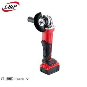 Meuleuse d'angle sans fil L&P Industrial 21V sans balais 125mm avec batterie 4Ah 6Ah et interrupteur à palette - Product Image 1