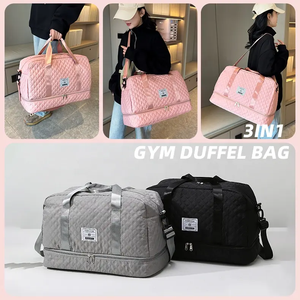 Borsa da Viaggio Impermeabile Unisex con <span class=keywords><strong>Chiusura</strong></span> a Cerniera e Motivo Geometrico alla Moda, Personalizzabile con Logo, in Tessuto Oxford - Product Image 5