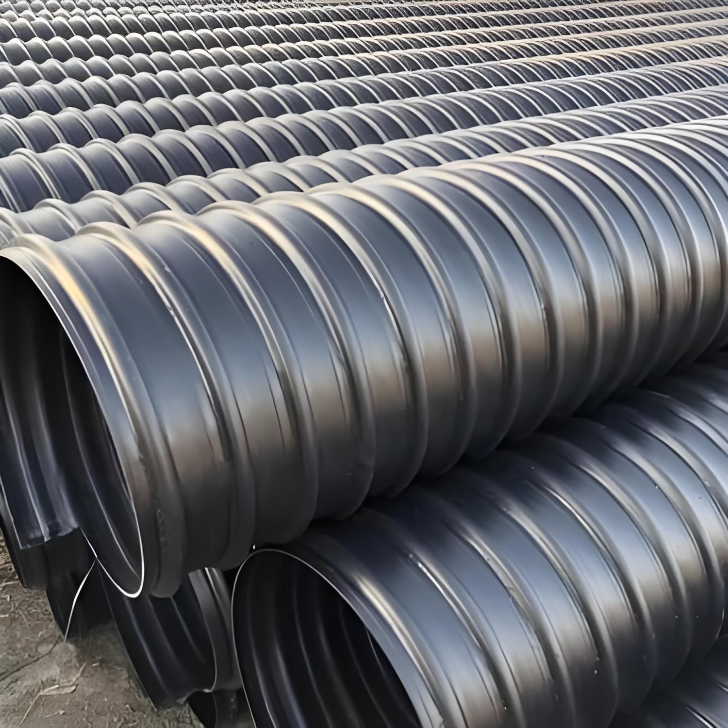 HDPE гофрированная труба большого диаметра 1500 мм круглая PE Beijing стальная дренажная труба высокой плотности пластик