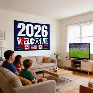 ธง<span class=keywords><strong>ฟุตบอล</strong></span>สหรัฐอเมริกา แคนาดา เม็กซิโก 2026 สำหรับชมการแข่งขัน ของขวัญสำหรับแฟน<span class=keywords><strong>ฟุตบอล</strong></span> ตกแต่งห้องนั่งเล่นและคลับ - Product Image 3
