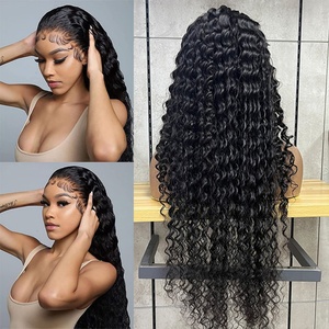 Deep Wave Lace Front <b>Wigs</b> Human Hair <b>Wigs</b> Nature <b>Black</b> Brazilian Lace Frontal <b>Wigs</b> Human Hair Pre Plucked with Baby Hair - Product Image 3