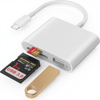Lecteur de carte SD USB 3.0 Type C haute vitesse pour iPhone 17/16/15 Pro Max, Mac/iPad/MacBook Pro/Air, téléphones/tablettes Android