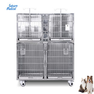 Cage Vétérinaire de Luxe Réutilisable en Acier Inoxydable 304 pour Chiens et Chats, pour Clinique Vétérinaire, Hôpital pour Animaux, Injection, CE ISO - Product Image 1