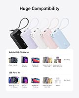 Anker Nano 3-en-1 Banco de energía portátil 10.000 mAh Cargador de iPhone Cable de USB-C Enchufe de pared plegable Paquete de batería máximo de 30W para viajes