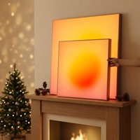 LUZ Lampe Murale LED Intelligente en Aluminium et Acrylique à Dégradé, Détection Tactile, Ambiance Lever/Coucher du Soleil, Variateur par Bouton/APP, Design Art Déco, Anniversaire