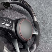 Volant en fibre de carbone pour Mercedes-Benz AMG C43 C63 E53 G63 W204 W205 W211 W212 W222 W213 W218 GLE GLS  Suede LED Racing