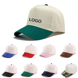Casquettes de baseball bicolores de haute qualité à profil bas pour hommes et femmes, ajustables, style « Dad Hat », avec logo brodé 3D vintage, casquette personnalisée à 5 panneaux - Product Image 2