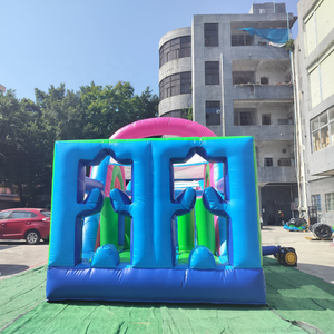 <span class=keywords><strong>Castillo</strong></span> Inflable con Tobogán de Doble Carril y Obstáculos - Comercial, de PVC de 0.55mm, para Carnavales Escolares - Product Image 5