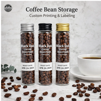 Tabung Kaca Tes 50Ml 60Ml 90Ml 120Ml 150Ml dengan Tutup Sekrup Aluminium
