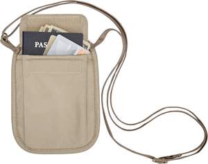 Cartera de Cuello con Bloqueo RFID, Organizador de Pasaportes y Objetos de Valor, Ligera y Duradera, con Cierre de Gancho y Bucle, Correa Ajustable - Product Image 2