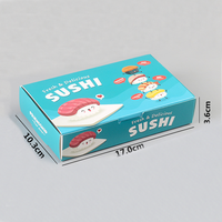 Boîte à desserts sushi, papier de qualité alimentaire imprimé personnalisé jetable, 50 pièces