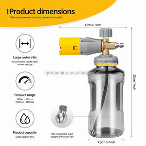 Pulvérisateur de lavage de voiture en laiton à grande bouche avec connecteur rapide de 1/4 ''<span class=keywords><strong>Lance</strong></span> en mousse de neige réglable - Product Image 4