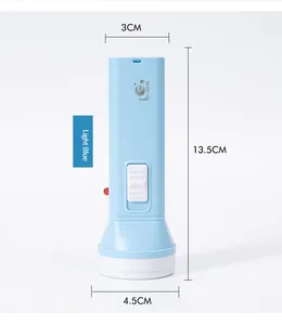 수력 발전 충전식 핑 핸드 미니 토치 라이트 낚시 비상 손전등 LED 충전식 배터리 90 IP68