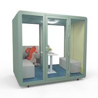 Cabine téléphonique de bureau en acier au design modulaire moderne avec isolation phonique pour hôtels, centres commerciaux, hôpitaux et écoles