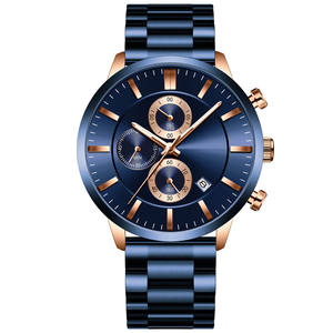 Offre Spéciale mode personnalisée Simple mode hommes <span class=keywords><strong>Chrono</strong></span> montre japon Quartz montre en acier inoxydable montres de luxe en gros - Product Image 6