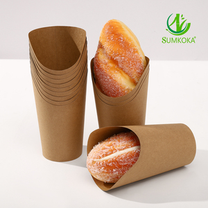 Sumkoka khoai tây chiên bao bì hộp Khoai Tây Chip container bên khoai tây chiên lấy đi hộp khoai tây chiên bánh sandwich thủ công Cốc giấy giữ - Product Image 1