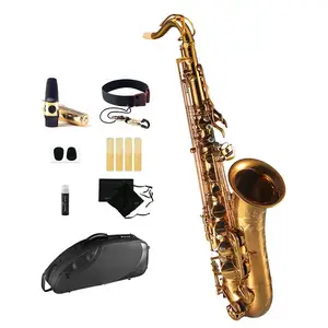 Muziekinstrumenten Hoge F # Bb Key Gouden Lak RST-9902 Tenorsaxofoon