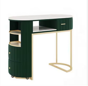 Muebles de Belleza QUMENG, Mesa de Manicura Profesional Multifuncional con Superficie de Mármol, Fácil de Limpiar, Juego de Mesa y Silla de Manicura de Lujo - Product Image 3