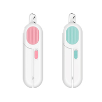 Ciseaux de toilettage pour animaux de compagnie à lumière LED en acier inoxydable coupe-ongles lumineux pour chat et chien, accessoires pour animaux de compagnie
