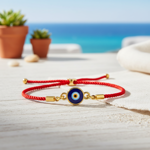 Evil Eye <b>Bracelet</b> - Elevator Adjustable <b>Bracelet</b> Gold Plated - Product Image 3