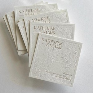Biglietti da visita di lusso personalizzati in carta goffrata con texture floreale, stampa tipografica, lamina oro, per inviti, biglietti di ringraziamento, menu aziendali - Product Image 3