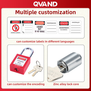 Qvaun keyed khác nhau Loto Ổ khóa-an toàn padlocks cho khóa tagout nhựa an toàn khóa thẻ ra thiết bị khóa an toàn khóa - Product Image 5