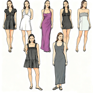 Tùy Chỉnh Thời Trang Buổi Tối Ăn Mặc In Ăn Mặc Giản Dị Sexy In Ăn Mặc Giản Dị Phụ Nữ - Product Image 1