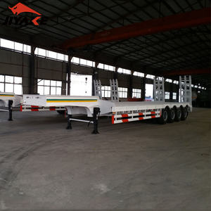 3/4アクスルホワイト正確なプロフェッショナルデザインショベルセミトレーラー60トンのショベルローベッドトレーラーを輸送するため - Product Image 4