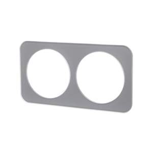 Placca da parete in vetro, 2 chiavi, colore argento, ideale per impianti elettrici e decorazione d'interni. - Product Image 1