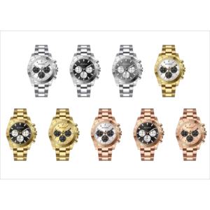 Montre de luxe pour homme haut de gamme en acier inoxydable Mouvement chronographe Seiko Bracelet en platine Tachymètre Accessoire de poignet classique Fabriqué - Product Image 2