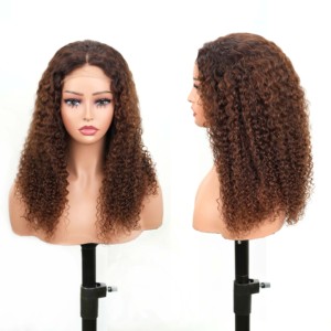 Perruque <span class=keywords><strong>Afro</strong></span> Bouclée et Volumineuse en <span class=keywords><strong>Cheveux</strong></span> Humains Brésiliens, Courte, Douce et Moelleuse, avec Fermeture en Dentelle 5x5 – Offre Spéciale - Product Image 3
