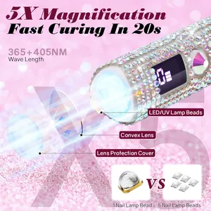 Lampe de séchage des ongles portable UV/LED, outil de séchage rapide pour tous les vernis gel, rechargeable par USB - Product Image 4