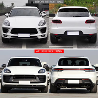 Kit carrosserie pour Macan 2014-2018, mise à niveau 2024 GTS, pare-chocs avant, pare-chocs arrière, feux arrière, phares LED